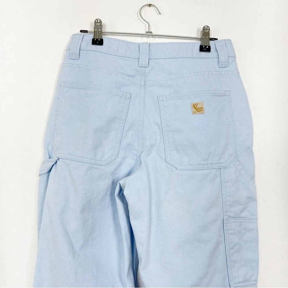 Aritzia TNA Light Blue Straight Leg 100% Cotton Cargo Pants Size 2 - Picture 9 of 15